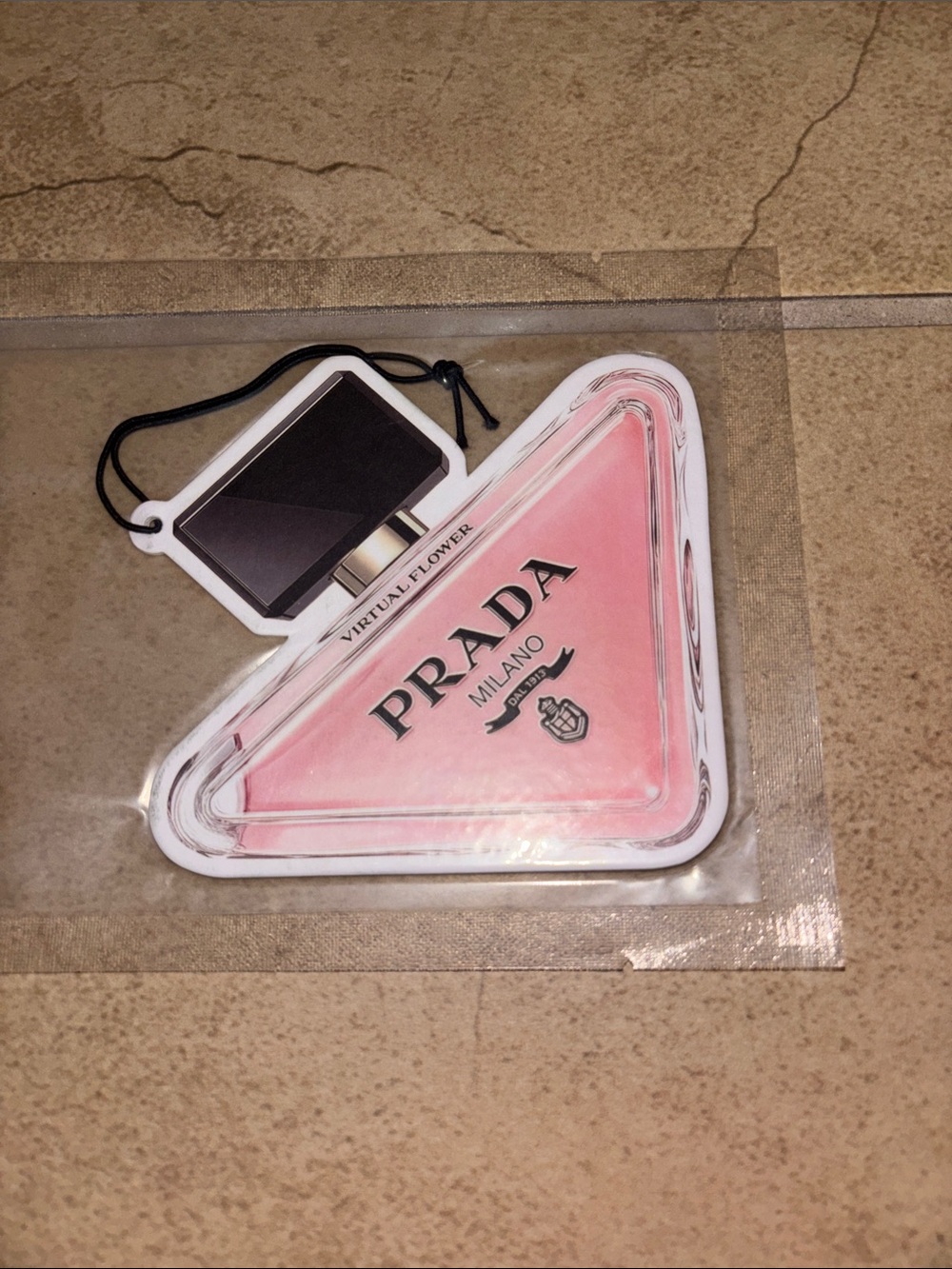 Prada Pink Triangle Milano Scent Tag